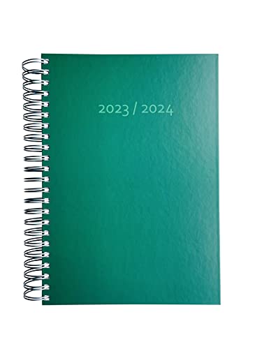 Agenda 2022 BLANCO, con espiral, tamaño A4, vista diaria, calendario de oficina, agenda de planificación, agenda de diario, calendario KITA, color negro