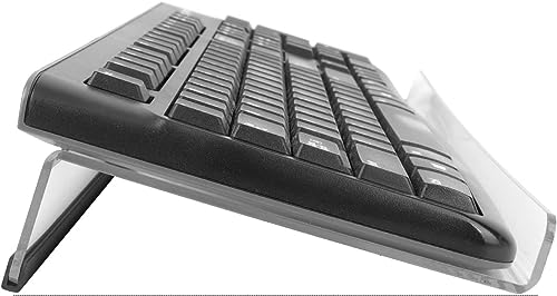 Aoleytech Soporte para teclado de ordenador, acrílico transparente, soporte para teclado, fácil de ergonómico, soporte para teclado, oficina, hogar, escuela, soporte para teclado elevador