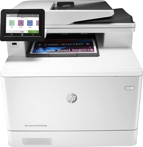 HP Color LaserJet Pro M479fdw W1A80A, Impresora Láser Color Multifunción, Imprime, Escanea, Copia y Fax, Wi-Fi, Ethernet, USB 2.0 de alta velocidad, 1 Host USB, HP Smart App, Pantalla Táctil, Blanca