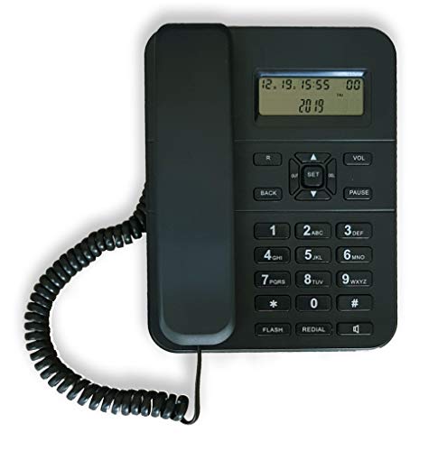 BCA PA-105 - Teléfono de oficina con pantalla y visualización del número de llamada optimizado para centralitas PBX