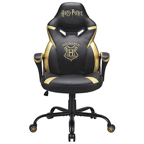 Harry Potter - Silla gaming junior - asiento gamer para escritorio - sillon de oficina - Negro y oro Licencia oficial