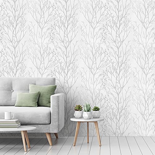Treetops Papel pintado de vinilo decorativo impermeable, papel pintado autoadhesivo, papel pintado para decoración del hogar y la oficina (18071-10M)